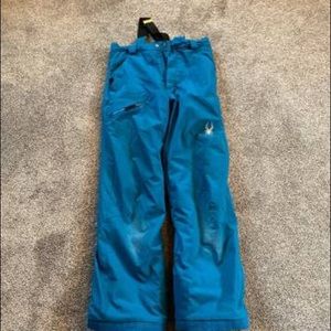 Boys Spyder snowpants with suspenders size 14